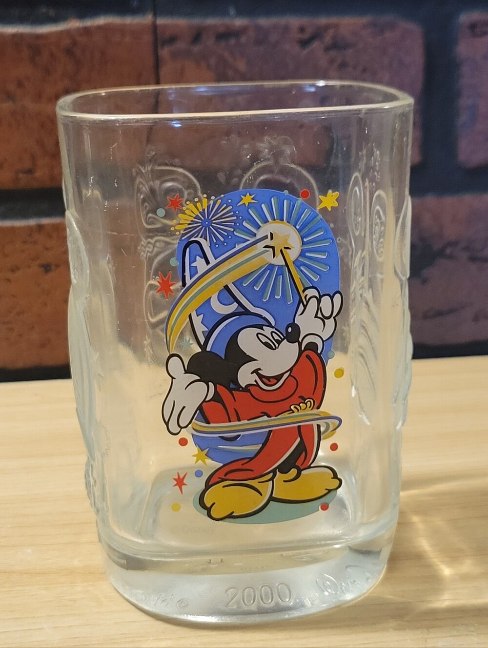 Walt Disney World Celebrate 2000 Epcot McDonalds Souvenir Glass